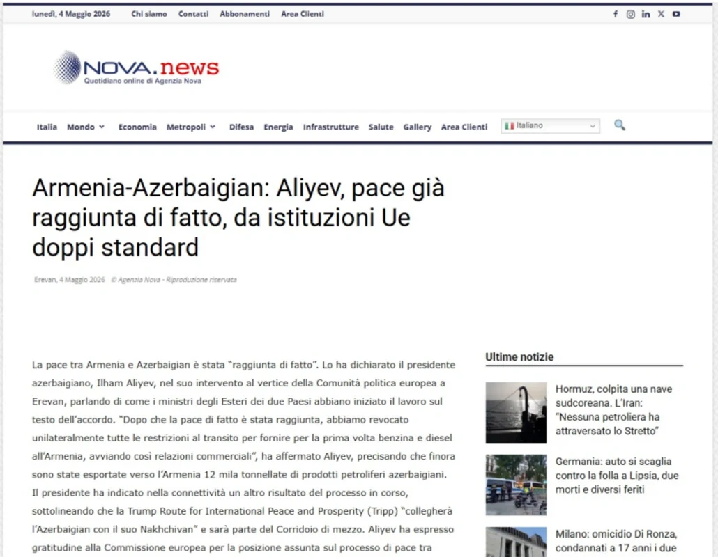 Dünya mətbuatı Azərbaycan Prezidentinin "Avropa Siyasi Birliyi"nin Zirvə toplantısındakı çıxışından yazır - FOTO