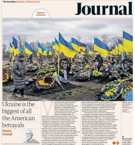 "Trampın siyasəti Ukraynaya qarşı birbaşa təhqir və xəyanətdir" - "The Guardian"