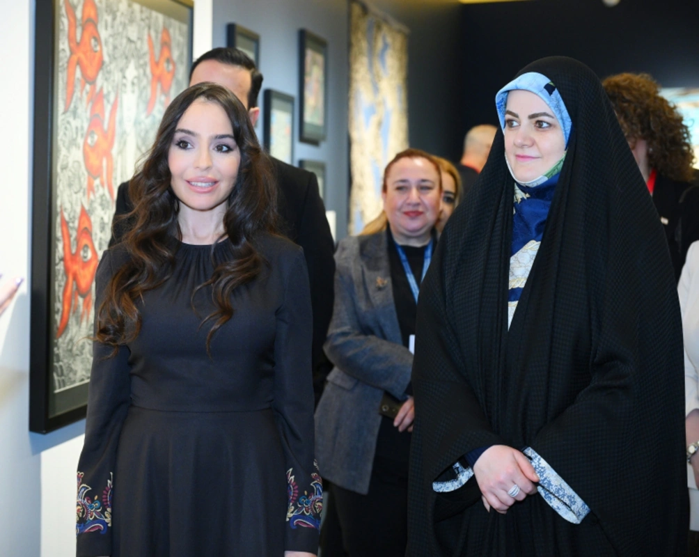 Leyla Əliyeva "Mənim dənizlərim, mənim okeanlarım" sərgisini ziyarət edib - FOTO