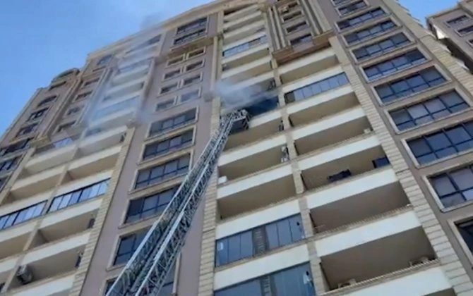 Bakıxanovda yaşayış binasında baş verən yanğın söndürülüb - YENİLƏNİB