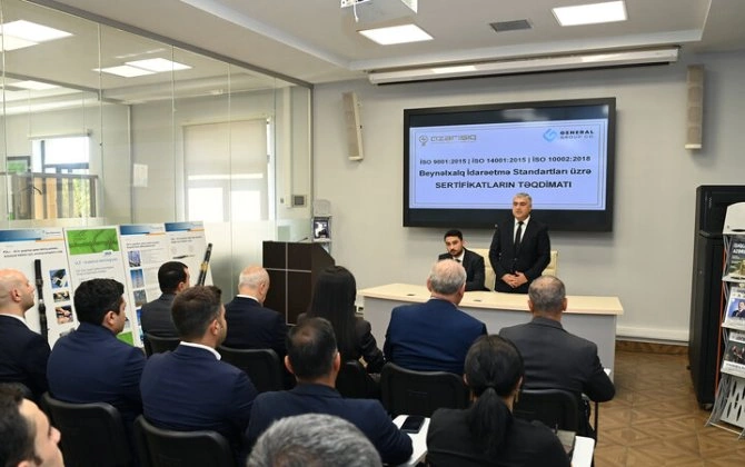 “Azərişıq” ISO beynəlxalq standartları üzrə sertifikatlar aldı - FOTO