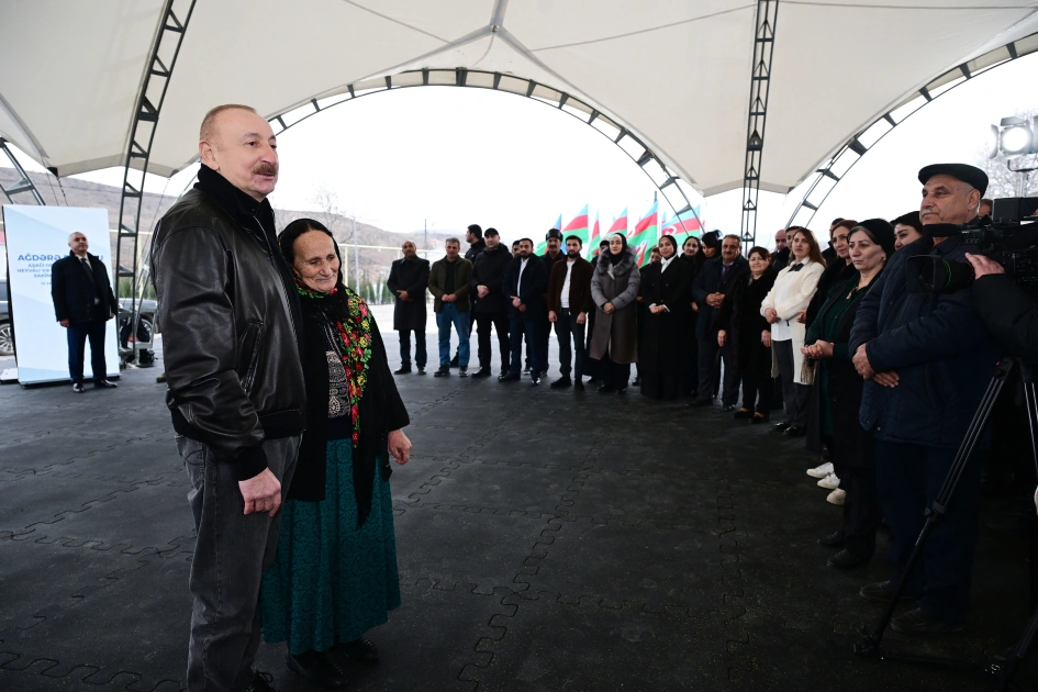 Prezident Ağdərənin Aşağı Oratağ, Çıldıran, Heyvalı və Çapar kəndlərinin sakinləri ilə görüşüb - FOTO