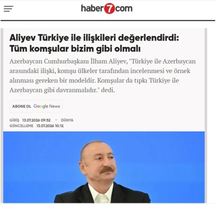 Prezidentin IV Şuşa Qlobal Media Forumundakı çıxışı Türkiyə mediasının diqqət mərkəzindəd - FOTO