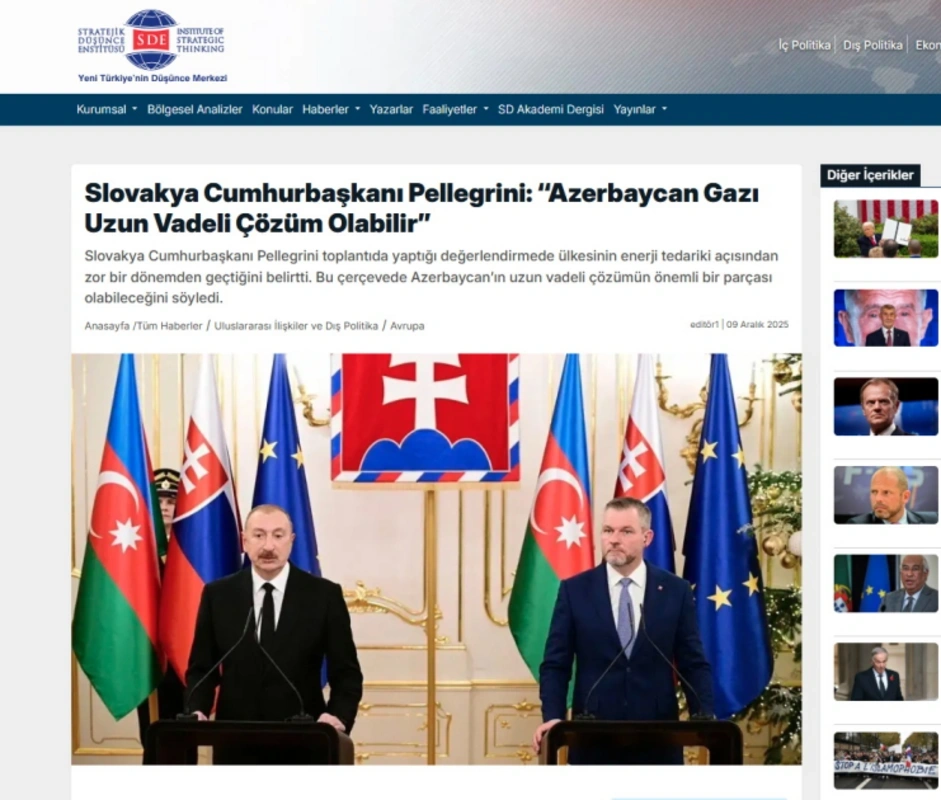 Azərbaycan Prezidentinin Slovakiyaya səfəri beynəlxalq medianın diqqət mərkəzində olub - FOTO