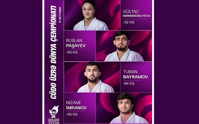 Dünya çempionatı: Azərbaycanın daha dörd cüdoçusu mübarizəyə başlayır