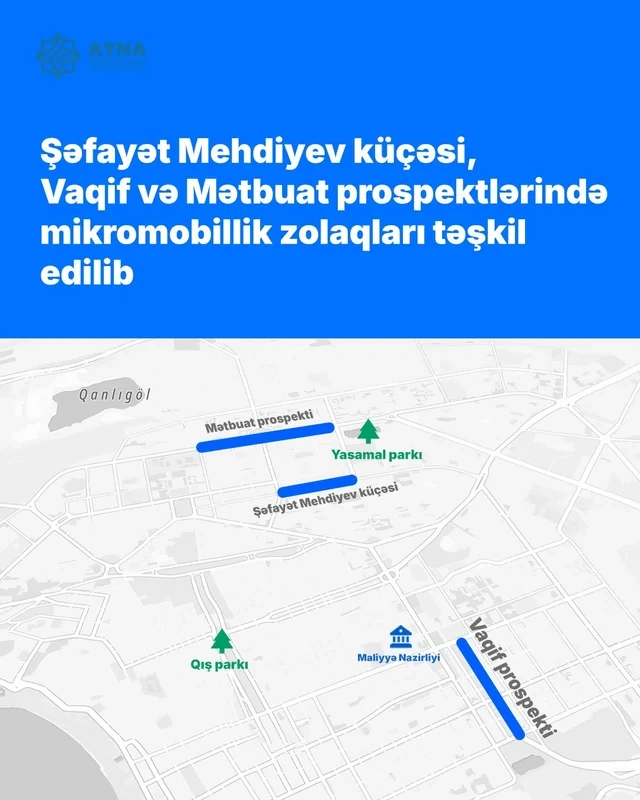 Bakının daha bir prospekt və küçəsində velosiped zolaqları salındı - FOTO