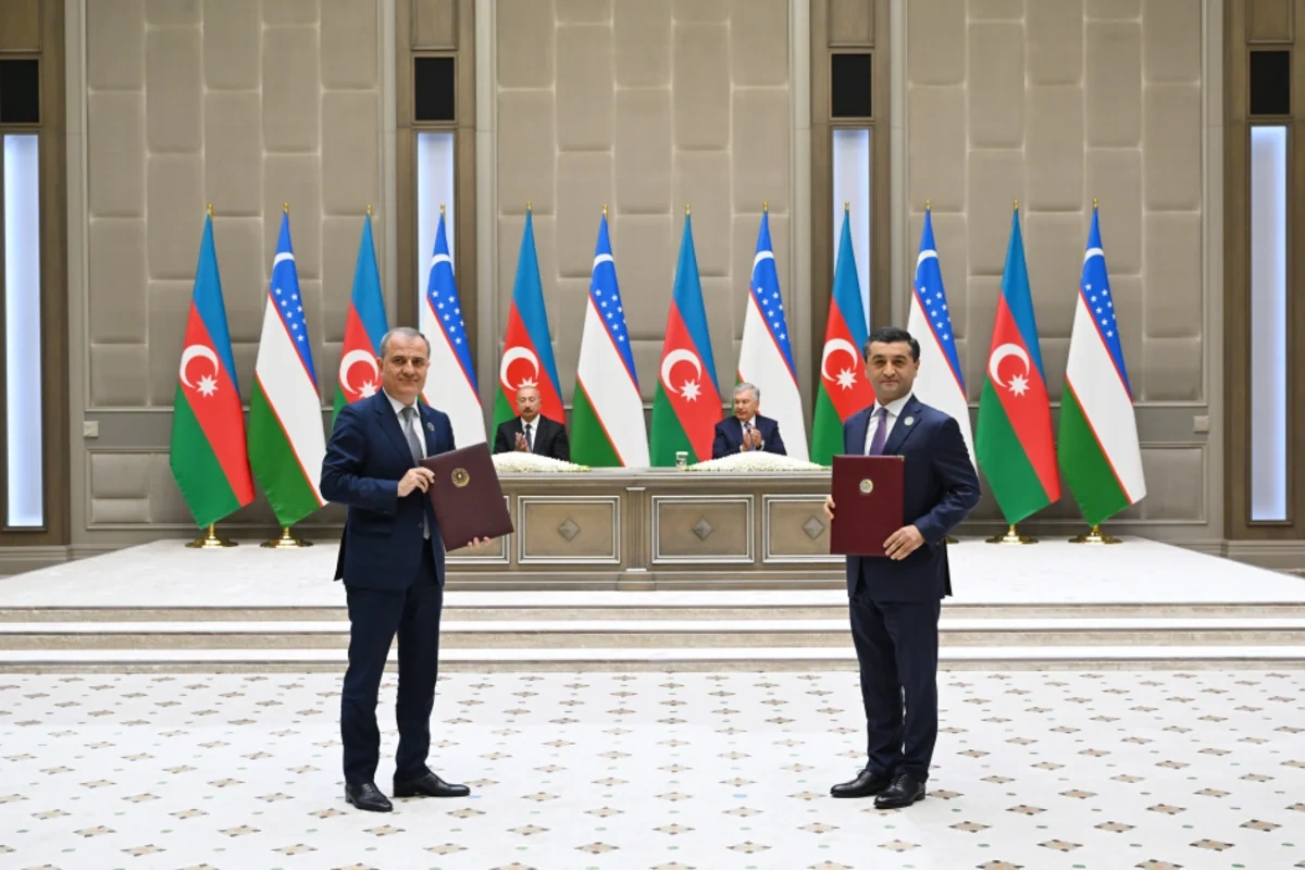 Daşkənddə Azərbaycan-Özbəkistan sənədlərinin imzalanması və mübadiləsi mərasimi olub - FOTO