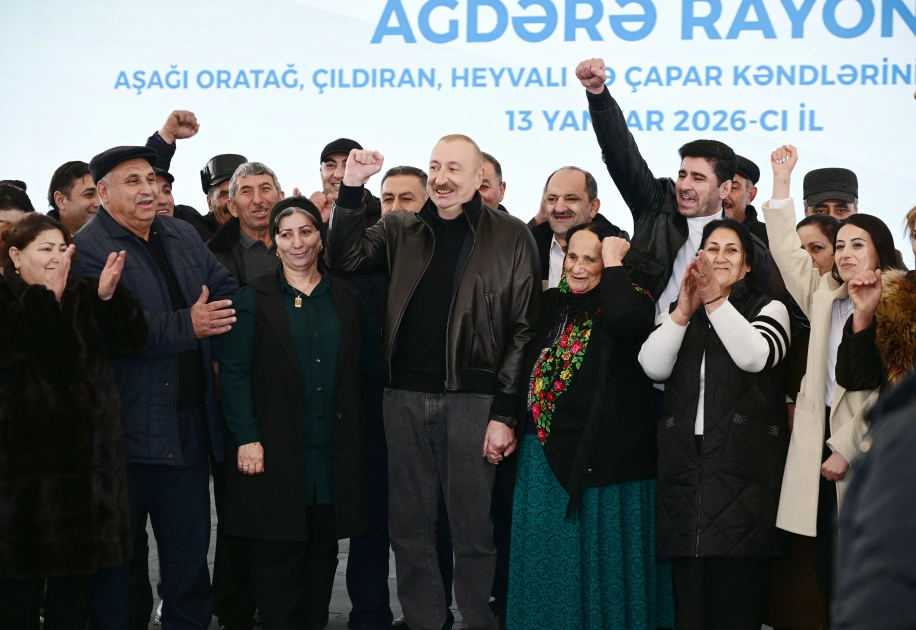 Prezident Ağdərənin Aşağı Oratağ, Çıldıran, Heyvalı və Çapar kəndlərinin sakinləri ilə görüşüb - FOTO