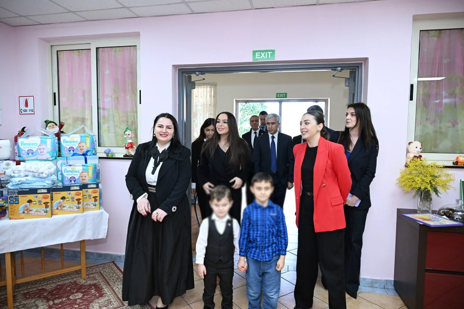 Leyla Əliyeva Tiranada uşaq evini ziyarət edib - FOTO