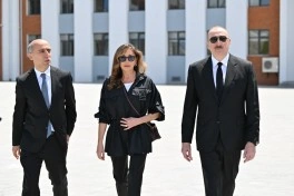 Prezident və birinci xanım Cəbrayılın Şükürbəyli kəndinin açılışında iştirak ediblər - YENİLƏNİB - FOTO