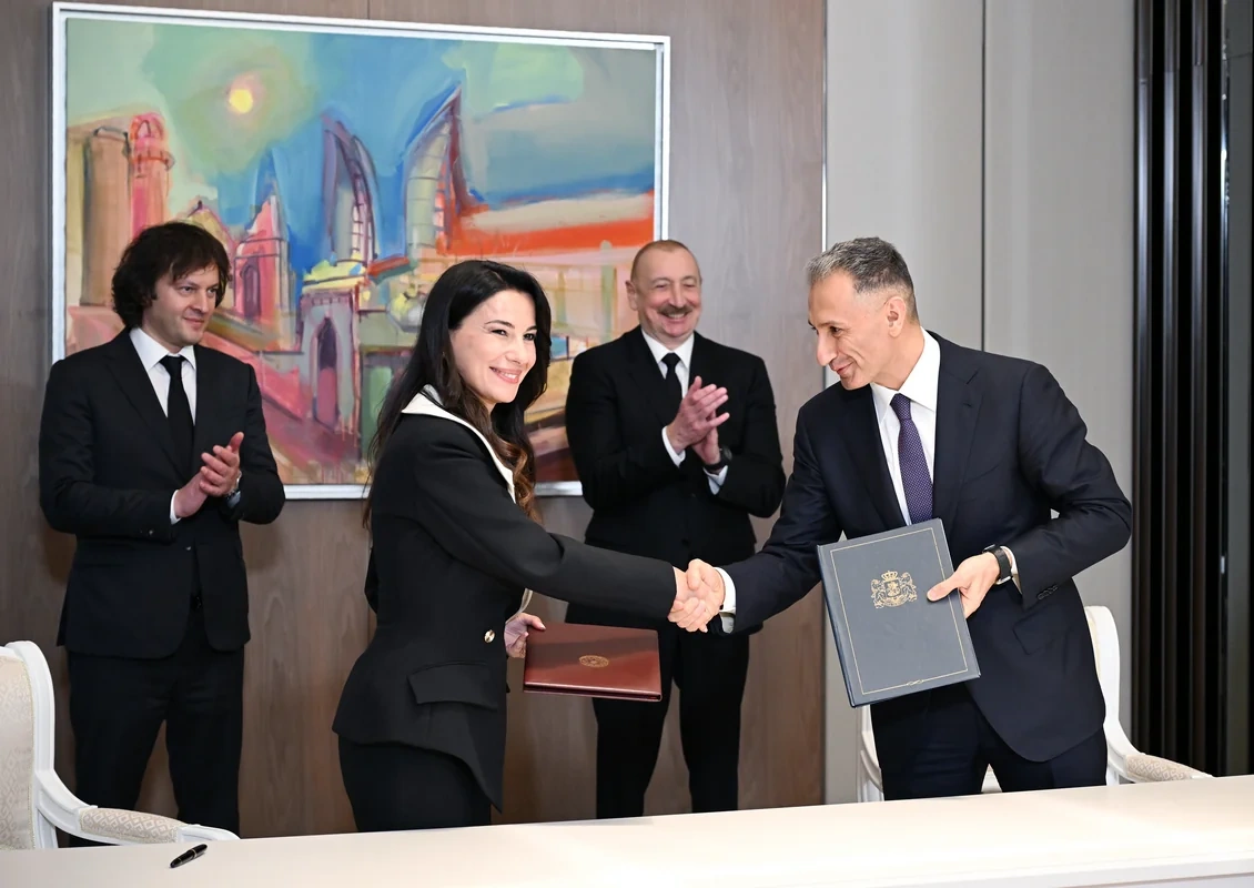 İlham Əliyevin İrakli Kobaxidze ilə görüşü olub - FOTO