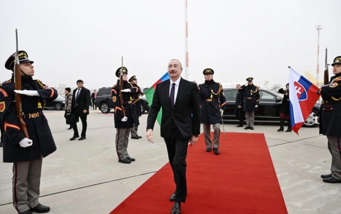 Prezident İlham Əliyevin Slovakiyaya rəsmi səfəri başa çatıb - FOTO