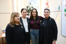 Leyla Əliyeva, Arzu Əliyeva və Alena Əliyeva Bakı şəhəri 5 nömrəli internat tipli xüsusi ümumtəhsil məktəbində olublar - FOTO