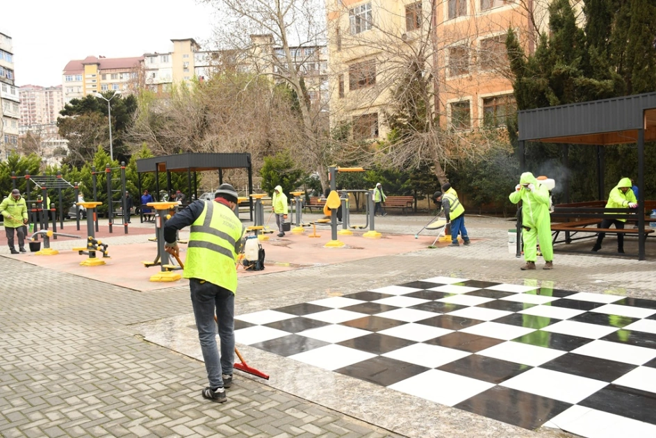 Güclü yağışdan sonra paytaxtda genişmiqyaslı daxili iməclik keçirilib - FOTOLAR
