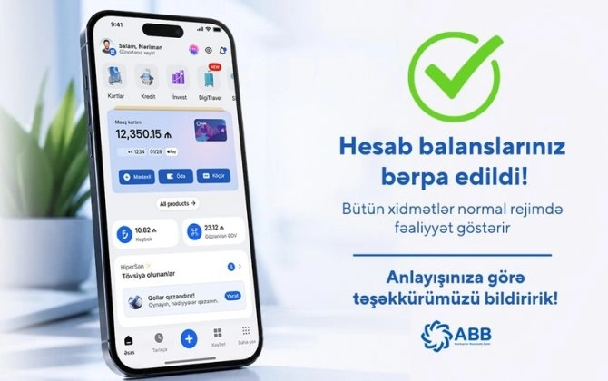 Müştərilərin hesab balansları bərpa edildi