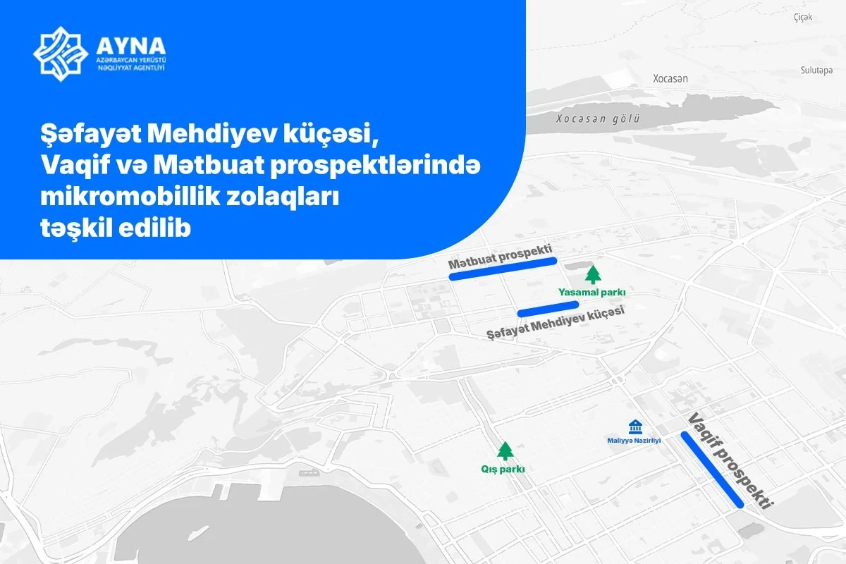 Bakının daha bir prospekt və küçəsində velosiped zolaqları salındı - FOTO
