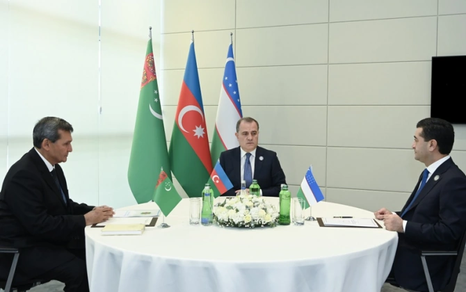 Bakıda Azərbaycan, Özbəkistan və Türkmənistan XİN rəhbərlərinin üçtərəfli görüşü keçirildi