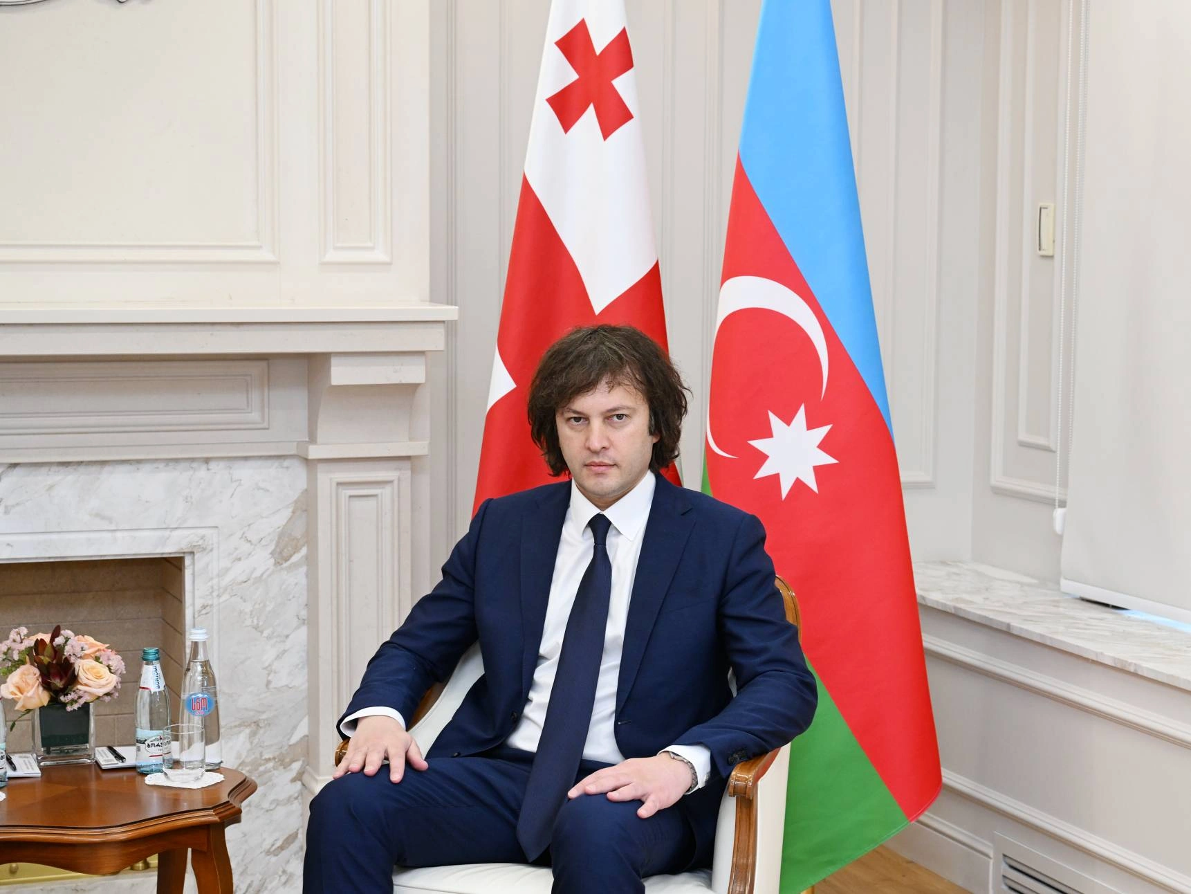 İlham Əliyevin İrakli Kobaxidze ilə təkbətək görüşü oldu - FOTO