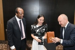 Leyla Əliyeva Esvatini Kralı III Msvatini ilə görüşüb - FOTO