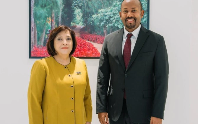 Sahibə Qafarova Efiopiya Baş naziri ilə görüşüb
