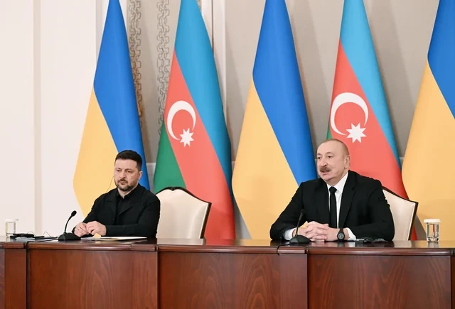 Azərbaycan və Ukrayna prezidentləri mətbuata bəyanatlarla çıxış ediblər - YENİLƏNİB + FOTO