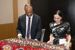 Leyla Əliyeva Esvatini Kralı III Msvatini ilə görüşüb - FOTO