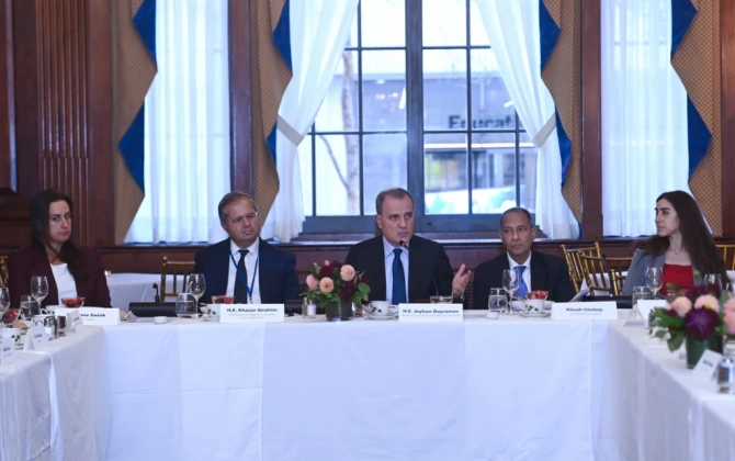 Ceyhun Bayramov Nyu-Yorkda Azərbaycan – ABŞ strateji tərəfdaşlığının önəmindən bəhs edib