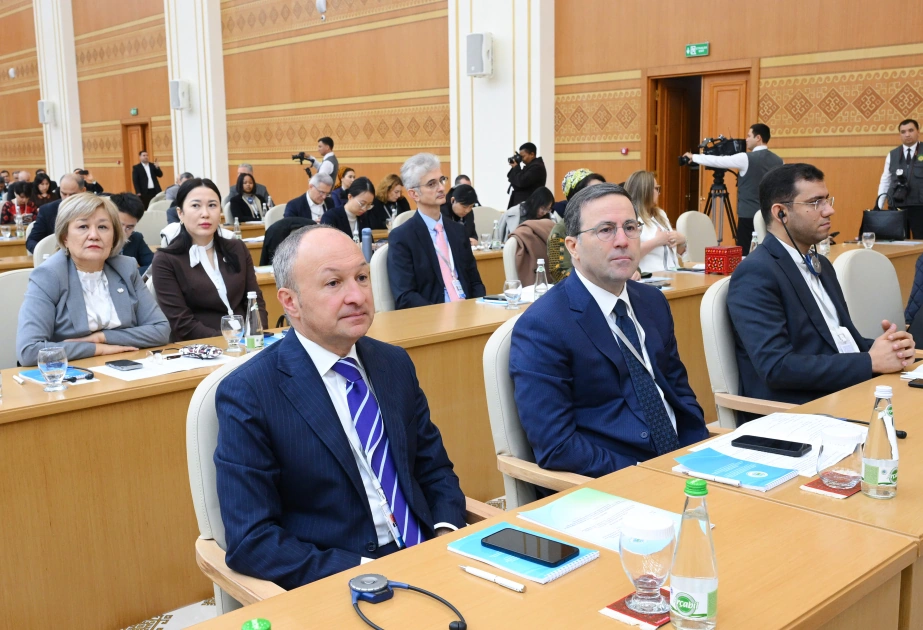 Leyla Əliyeva Türkmənistanda beynəlxalq konfransda iştirak edib - FOTO