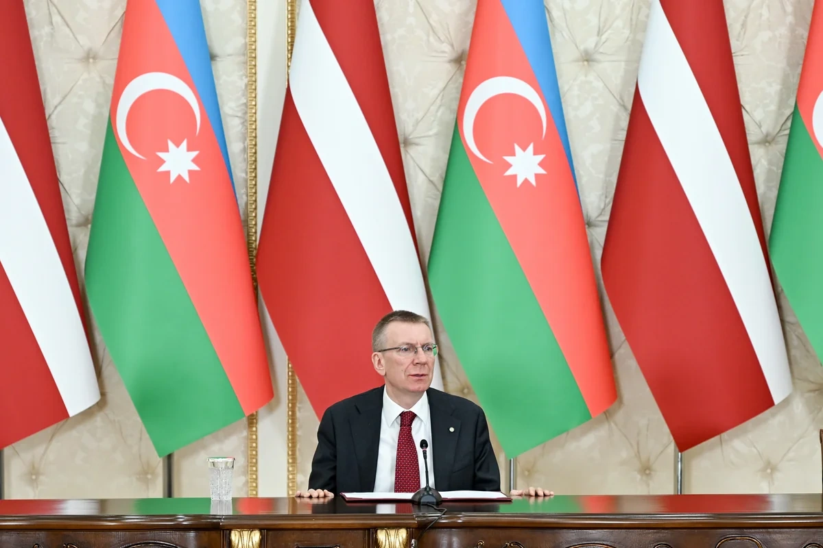 Azərbaycan və Latviya Prezidentləri mətbuata bəyanatlarla çıxış ediblər - YENİLƏNİB + FOTO