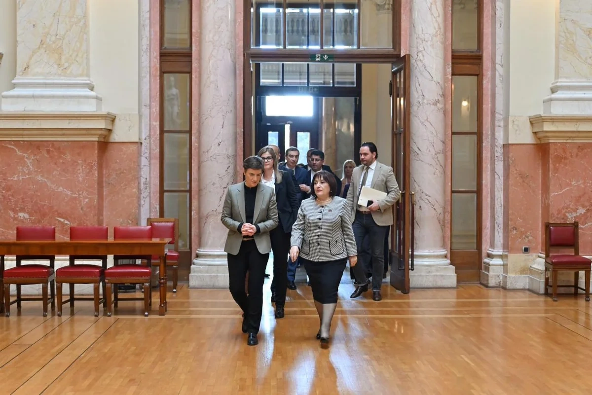 Azərbaycan və Serbiya parlamentlərinin sədrləri ikitərəfli əməkdaşlığı müzakirə edib - FOTO
