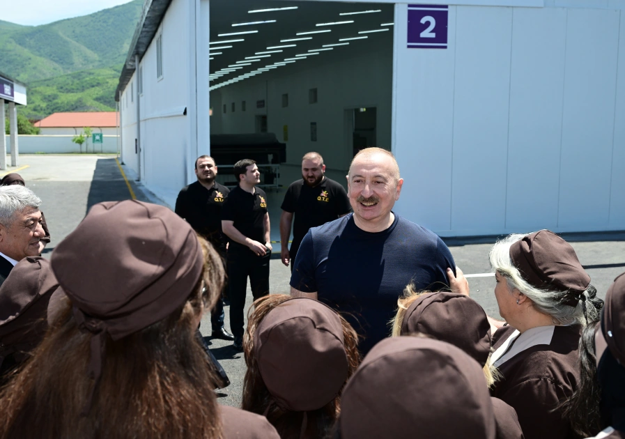 Xocalı şəhərində “Qarabağ Tekstil Evi” MMC istifadəyə verildi - FOTO