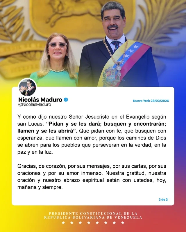 Nikolas Maduro tərəfdarlarına müraciət edib - FOTO