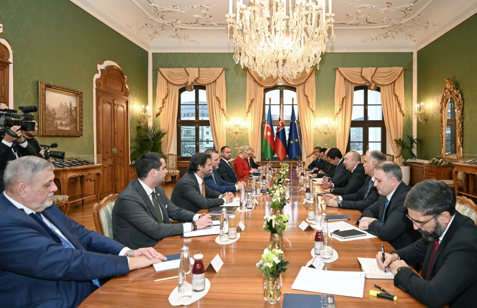 Bratislavada Azərbaycan Prezidenti İlham Əliyevin Slovakiya Prezidenti ilə geniş tərkibdə görüşü olub - FOTO - YENİLƏNİB