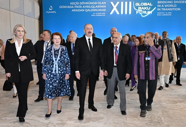 İlham Əliyev XIII Qlobal Bakı Forumunun açılış mərasimində çıxış edib - YENİLƏNİB + FOTO