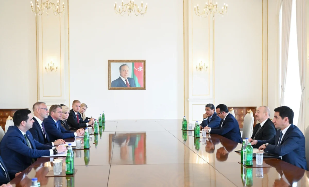 İlham Əliyev Slovakiya Milli Şurası sədrinin başçılıq etdiyi nümayəndə heyətini qəbul etdi - FOTO