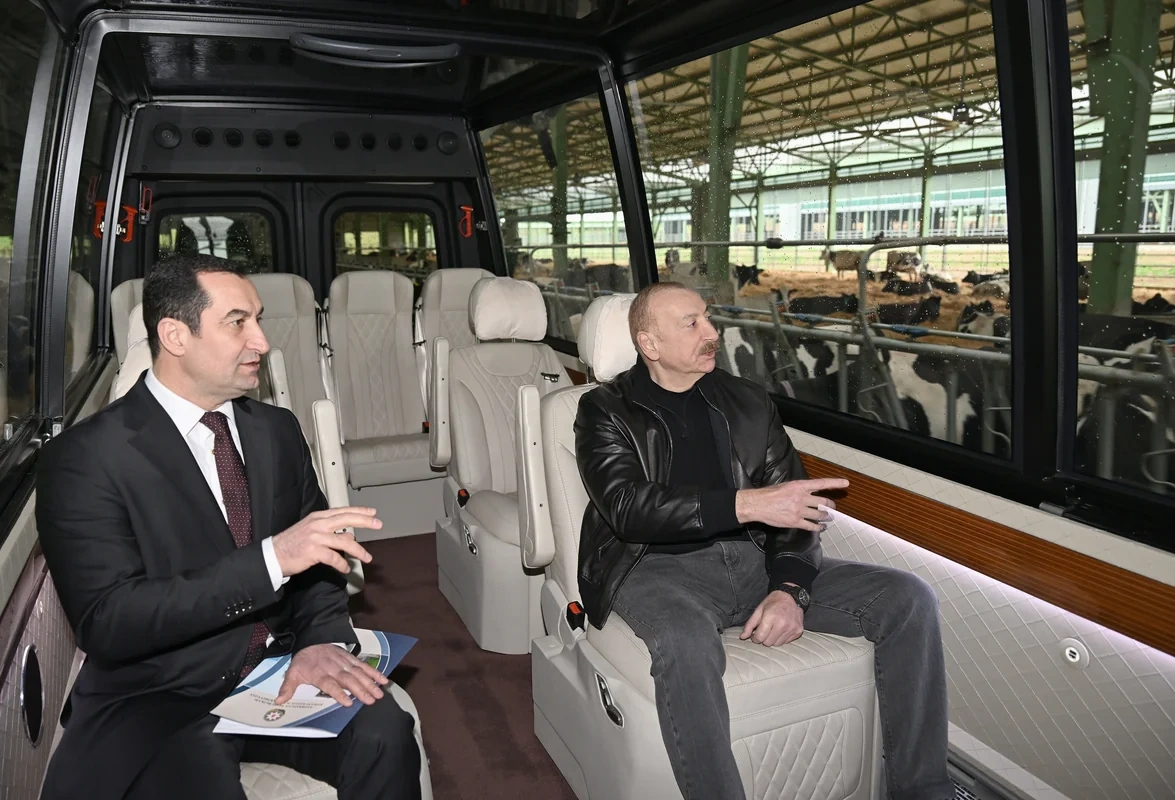 İlham Əliyev Şamaxıda "Şirvan Aqro" heyvandarlıq kompleksinin açılışında iştirak edib - FOTO