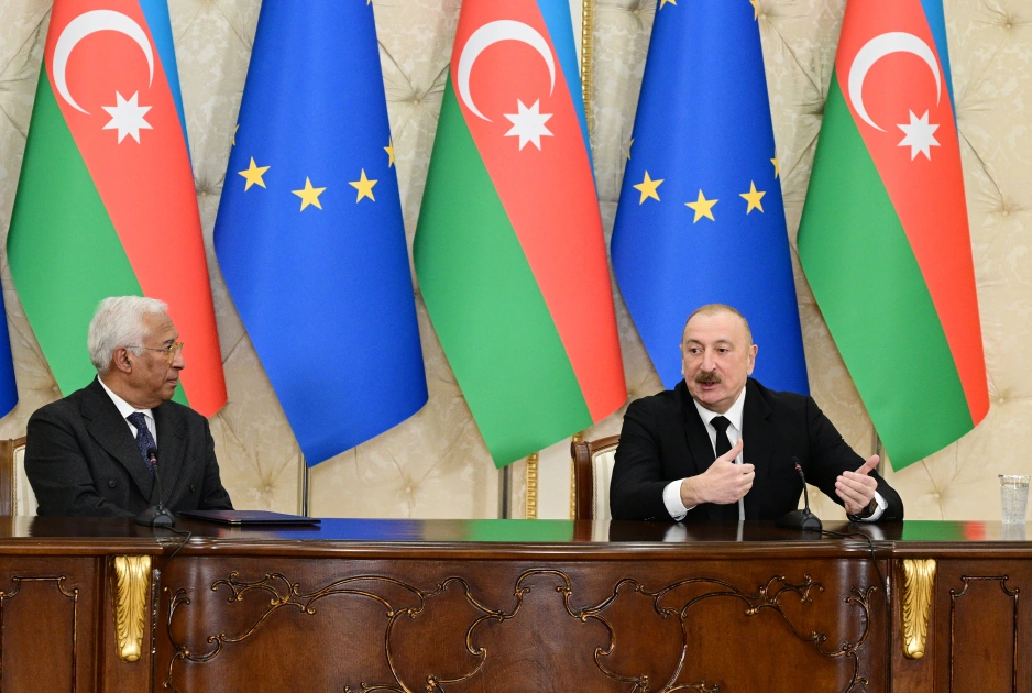 İlham Əliyev və Avropa İttifaqı Şurasının Prezidenti mətbuata bəyanatlarla çıxış ediblər - FOTO - YENİLƏNİB