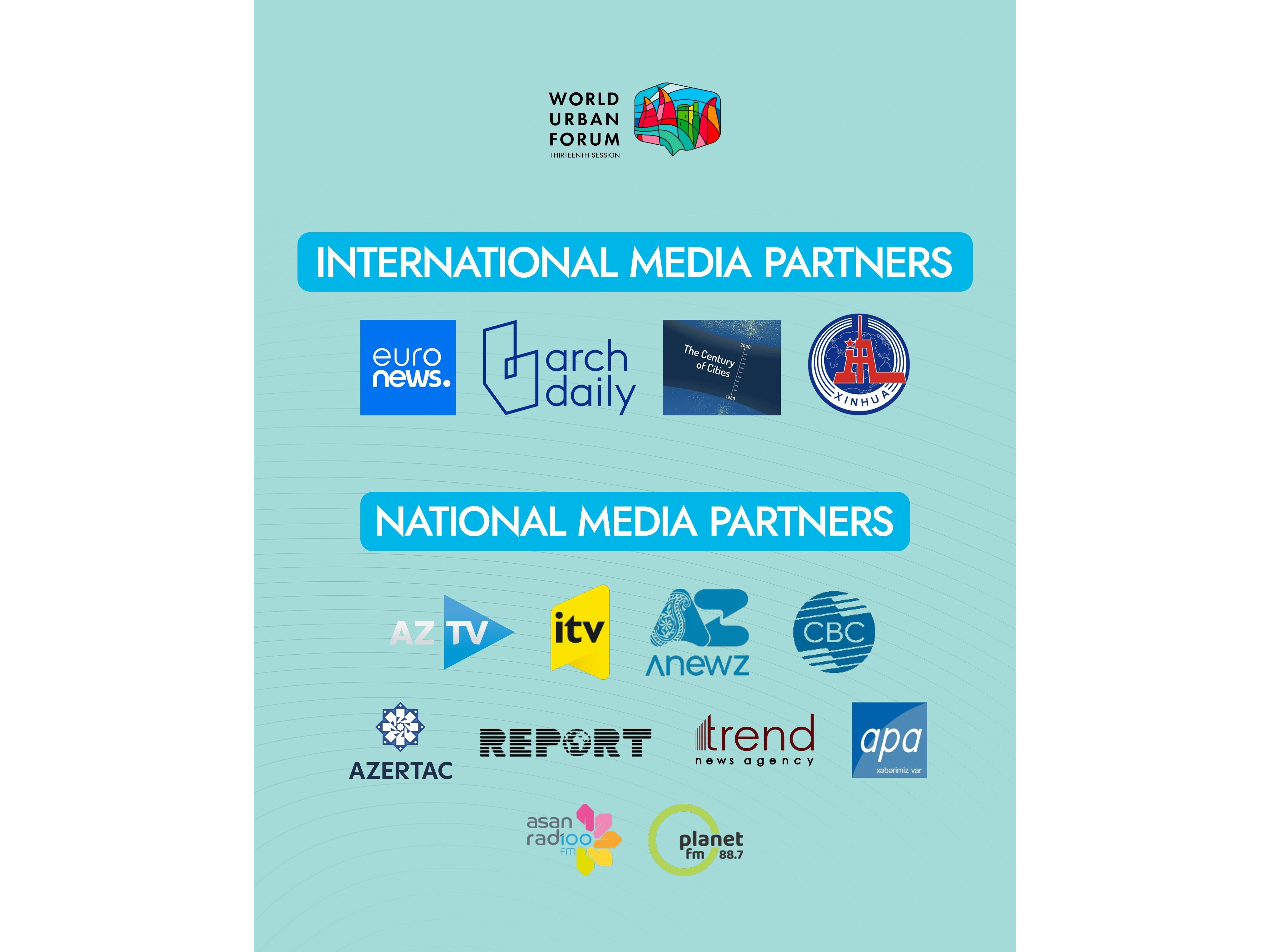 WUF13-ün media tərəfdaşları elan edildi - FOTO