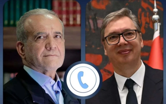 Vuçiç: Pezeşkiana bildirdim ki, Serbiya cəsur siyasi qərarları alqışlayır