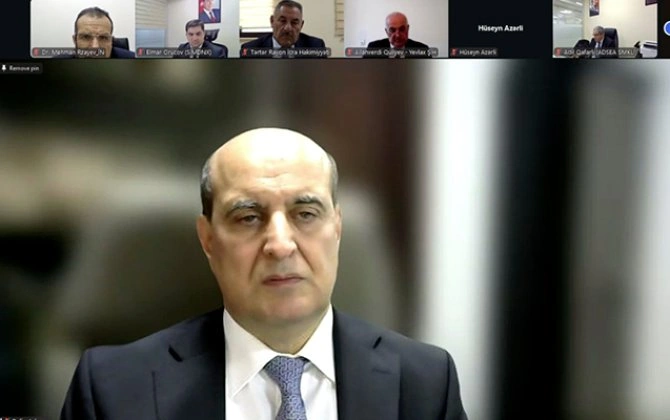Qarabağ suvarma kanalının yenidən qurulması üzrə İşçi qrupunun növbəti onlayn iclası keçirildi - FOTO