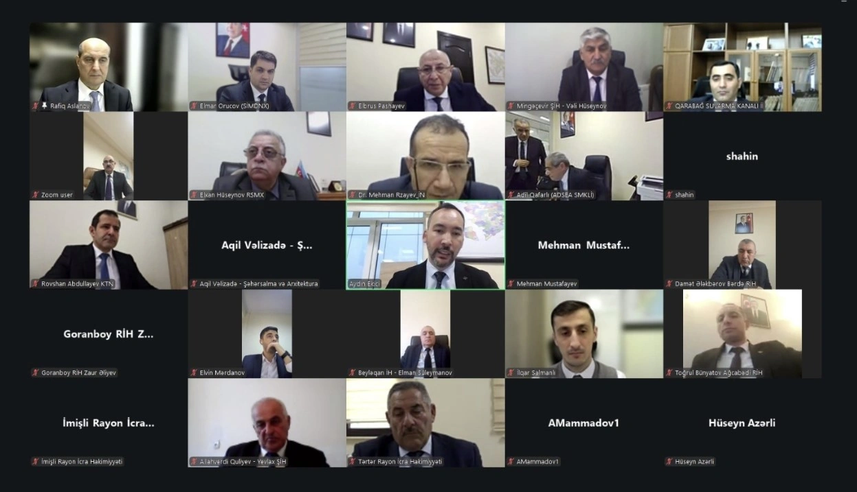 Qarabağ suvarma kanalının yenidən qurulması üzrə İşçi qrupunun növbəti onlayn iclası keçirildi - FOTO
