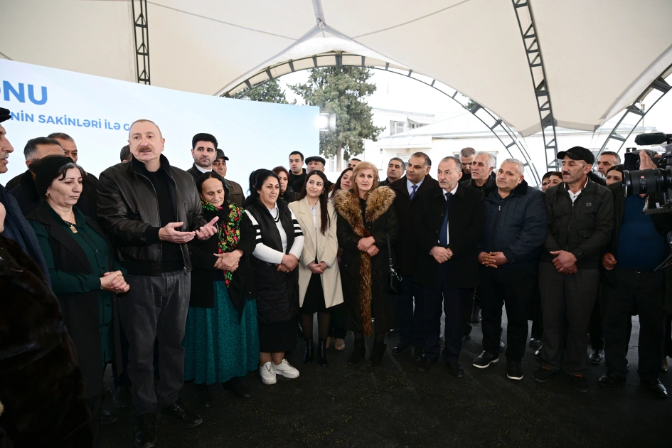 Prezident Ağdərənin Aşağı Oratağ, Çıldıran, Heyvalı və Çapar kəndlərinin sakinləri ilə görüşüb - FOTO
