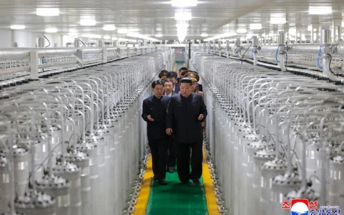 Kim Çen İn yeni nüvə materiallarının istehsalı zavoduna baş çəkib