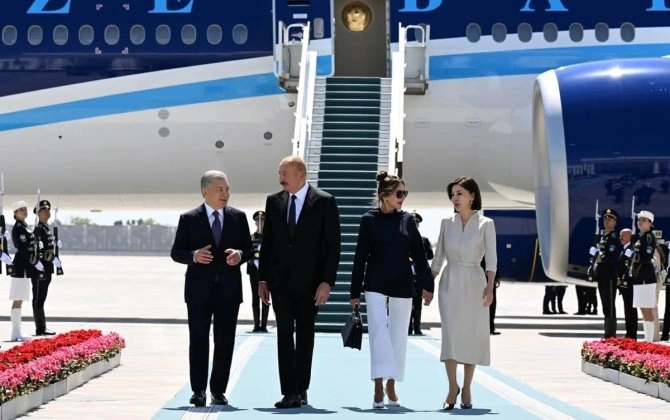 Şavkat Mirziyoyev İlham Əliyevin Özbəkistana səfəri ilə bağlı paylaşım etdi - VİDEO