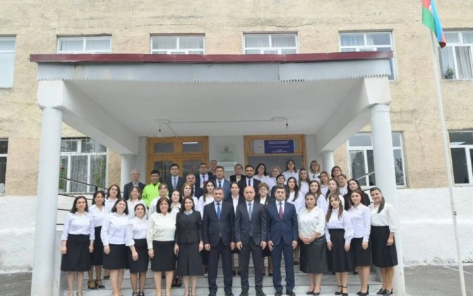 Emin Əmrullayev Qaxda tədris prosesi ilə tanış olub – FOTO