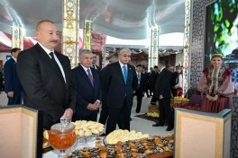 Prezident İlham Əliyev MDB Ölkələrinin Milli Kulinariya Festivalı ilə tanış olub, rəsmi qəbulda iştirak edib - FOTO
