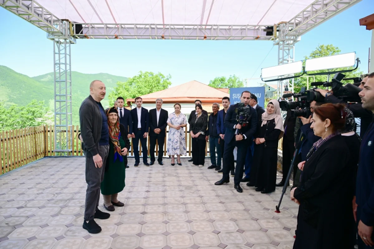 İlham Əliyev Şuşanın Böyük Qaladərəsi kəndində - FOTOLAR