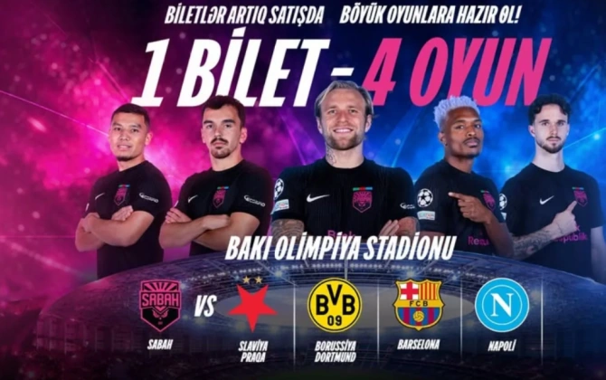 Çempionlar Liqası: "Sabah"ın Bakıdakı dörd ev oyununa vahid biletlər satışa çıxarılıb