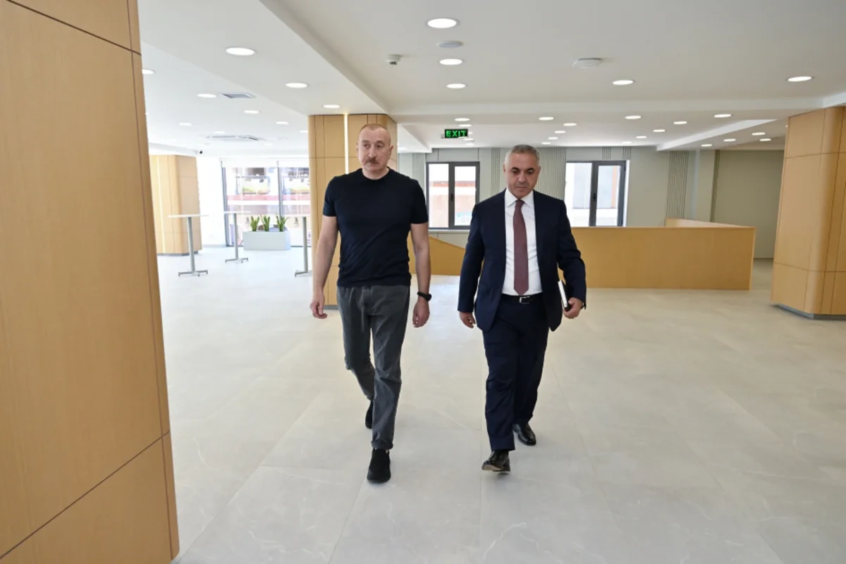 Prezident Xankəndidə əsaslı şəkildə yenidən qurulmuş Mədəniyyət Mərkəzinin açılışında - FOTO