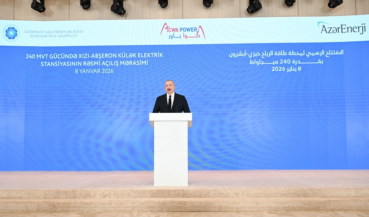 İlham Əliyev "Xızı-Abşeron" Külək Elektrik Stansiyasının açılış mərasimində çıxış etdi - YENİLƏNİB + FOTO